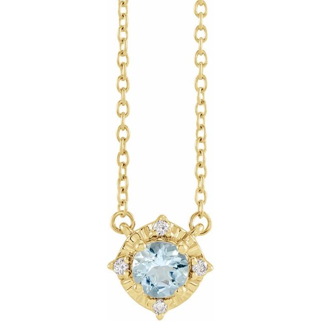 14k-yellow-natural-aquamarine-&-.04-ctw-natural-diamond-halo-style-18"-necklace