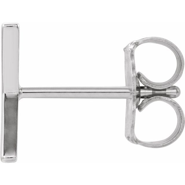 platinum-single-initial-x-earring