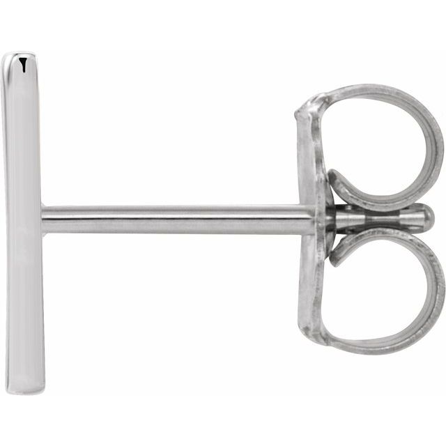 platinum-single-initial-v-earring