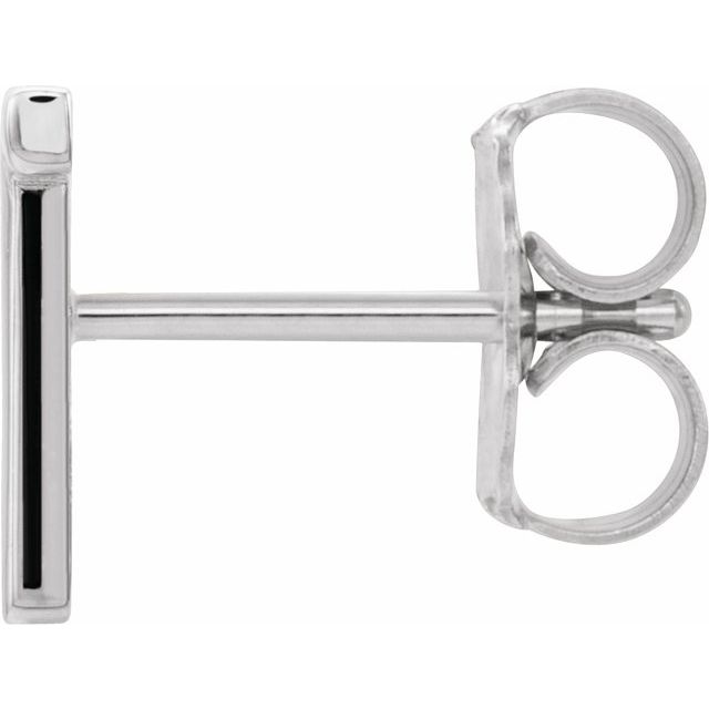 platinum-single-initial-t-earring