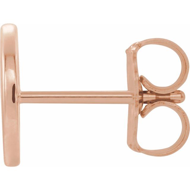14k-rose-gold-single-initial-o-earring