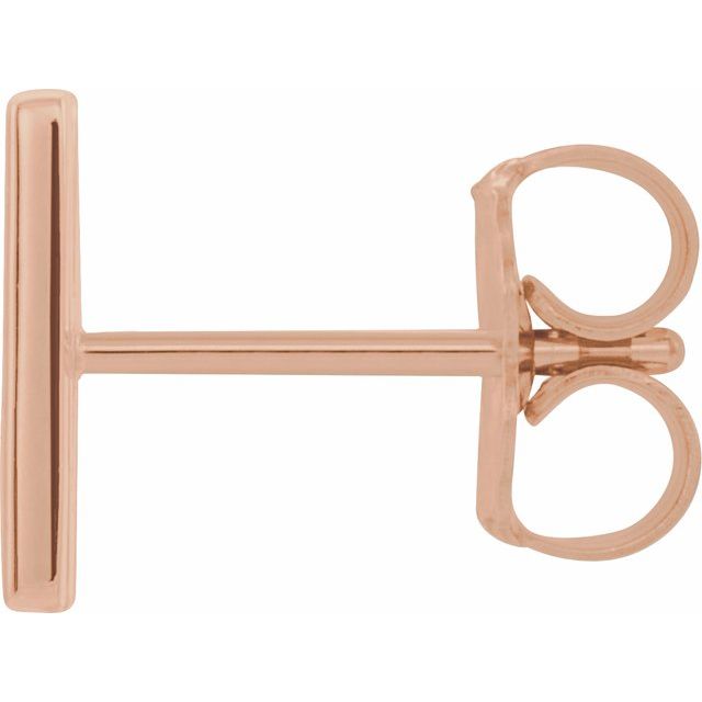 14k-rose-gold-single-initial-m-earring