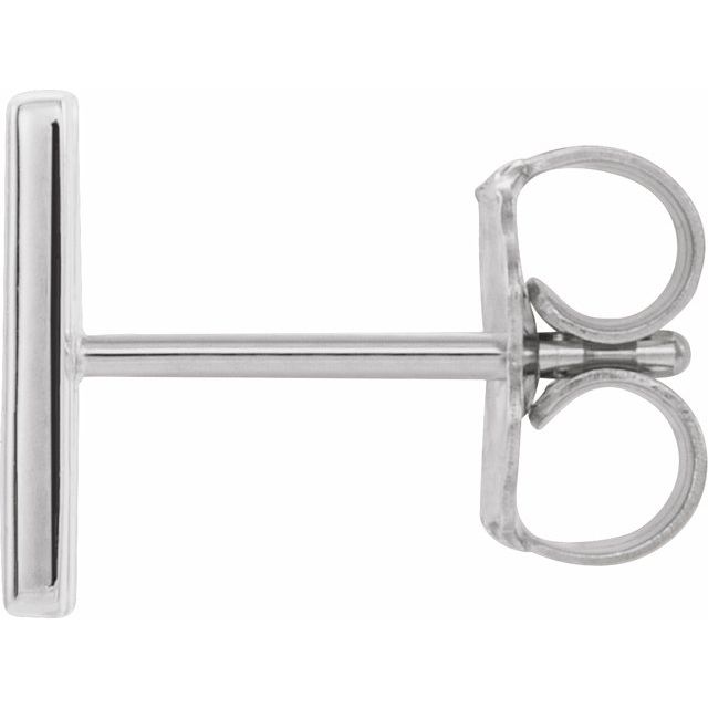 platinum-single-initial-m-earring