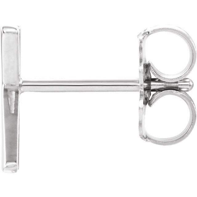 platinum-single-initial-k-earring