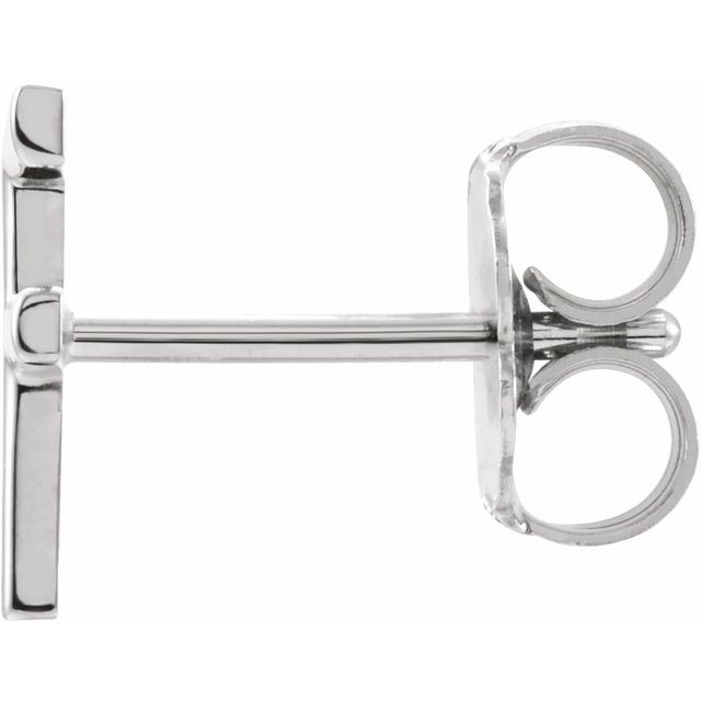 platinum-single-initial-f-earring
