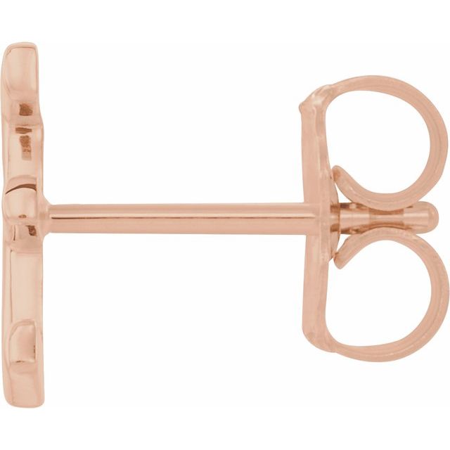 14k-rose-gold-single-initial-e-earring