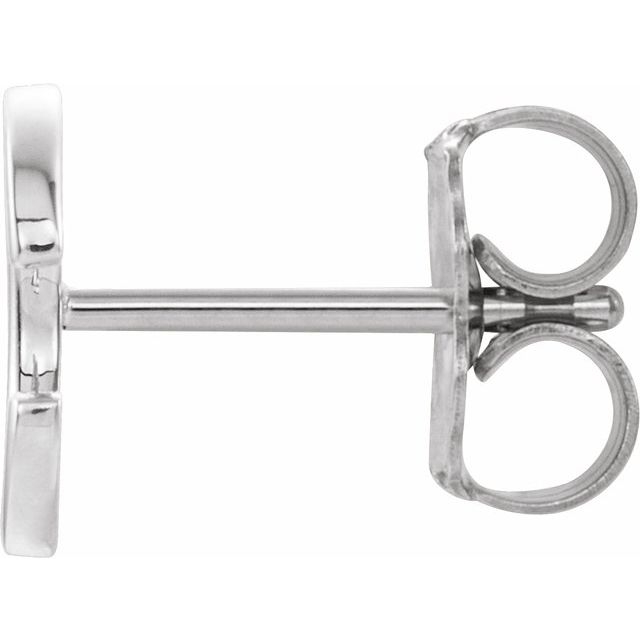 platinum-single-initial-c-earring