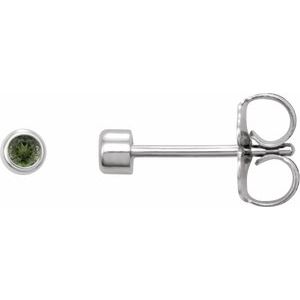 0.02 ct Diamond Round Micro Bezel-Set Stud Earrings