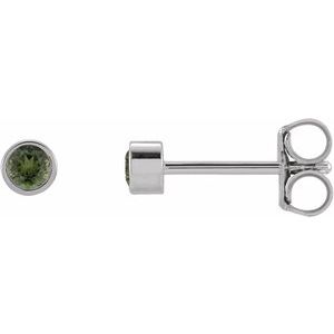 0.02 ct Diamond Round Micro Bezel-Set Stud Earrings