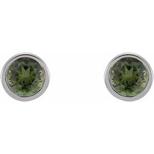 0.02 ct Diamond Round Micro Bezel-Set Stud Earrings