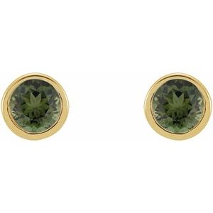 0.02 ct Diamond Round Micro Bezel-Set Stud Earrings
