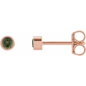 0.02 ct Diamond Round Micro Bezel-Set Stud Earrings