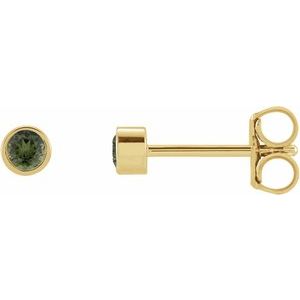 0.02 ct Diamond Round Micro Bezel-Set Stud Earrings