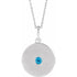 14k-white-natural-swiss-blue-topaz-disc-16-18"-necklace