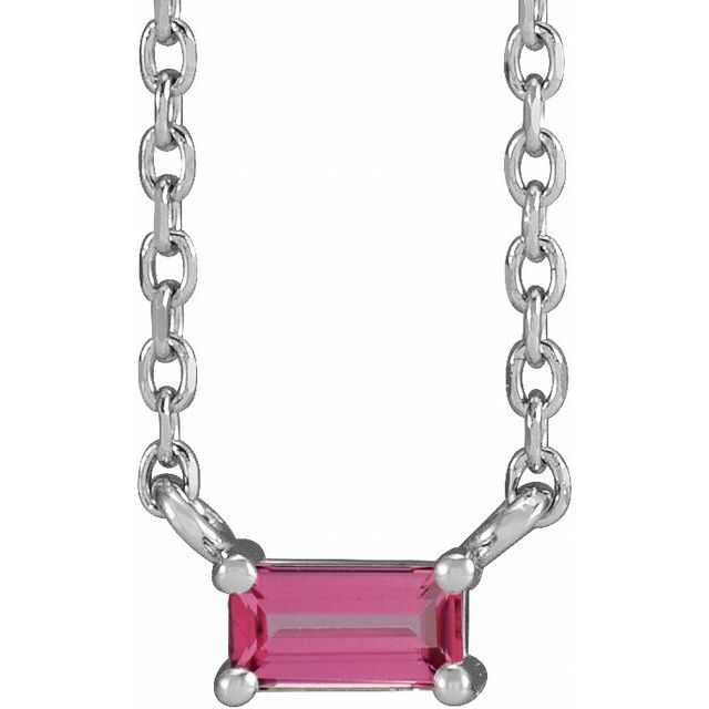 14k-white-natural-pink-tourmaline-solitaire-18"-necklace
