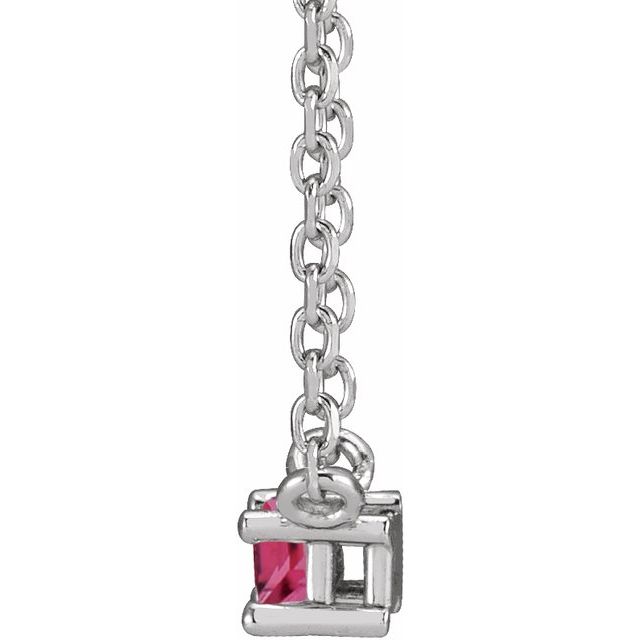 14k-white-natural-pink-tourmaline-solitaire-18"-necklace