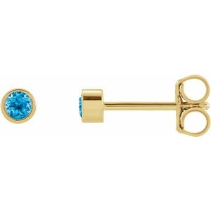 0.02 ct Diamond Round Micro Bezel-Set Stud Earrings
