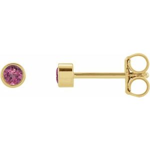 0.02 ct Diamond Round Micro Bezel-Set Stud Earrings