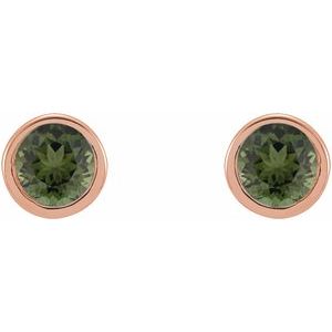 0.02 ct Diamond Round Micro Bezel-Set Stud Earrings