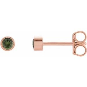 0.02 ct Diamond Round Micro Bezel-Set Stud Earrings