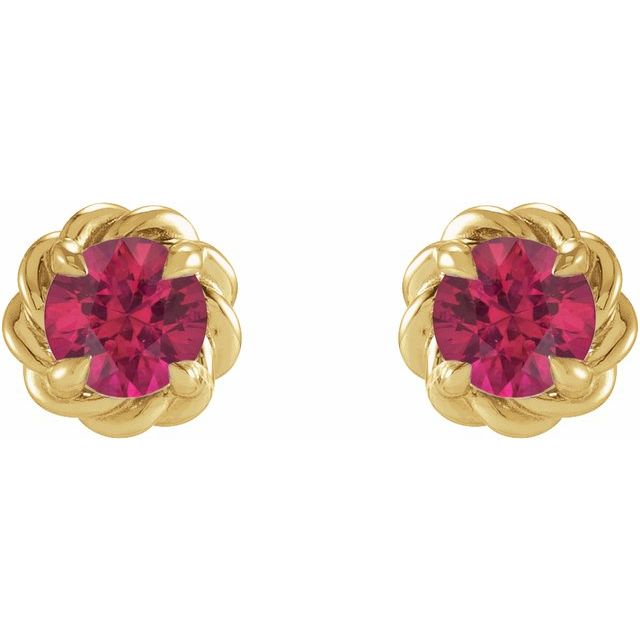 14k-yellow--lab-grown-ruby-claw-prong-rope-earrings