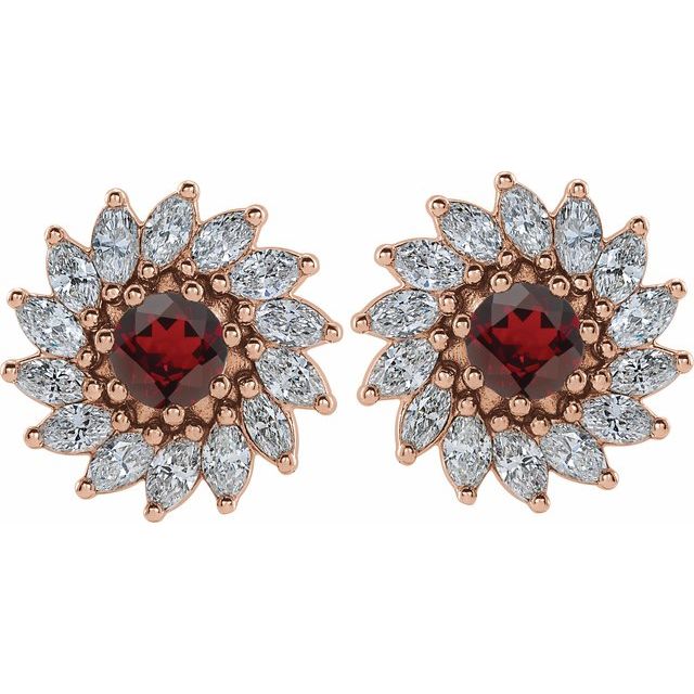 14k-rose--natural-mozambique-garnet-&-7/8-ctw-natural-diamond-earrings