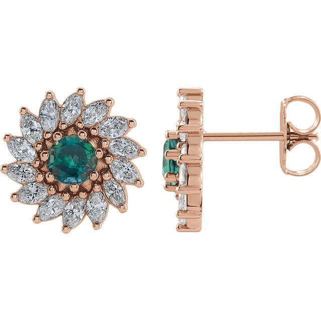 Sterling Silver|Natural Emerald|4 mm