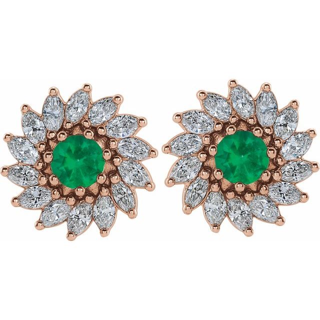 Sterling Silver|Natural Emerald|4 mm