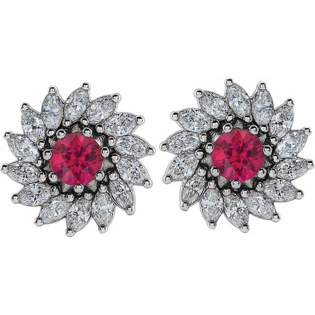 14k-white--lab-grown-ruby-&-7/8-ctw-natural-diamond-earrings