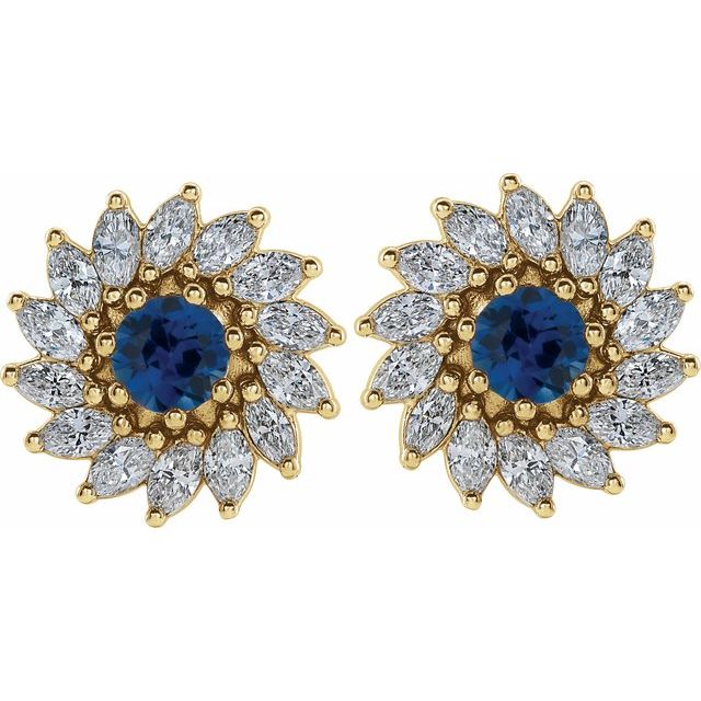 14k-yellow--natural-blue-sapphire-&-7/8-ctw-natural-diamond-earrings