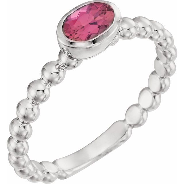 14k-white-natural-pink-tourmaline-family-stackable-ring