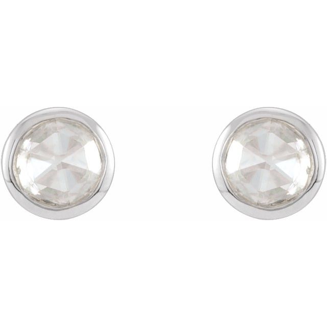 14k-white-.05-ctw-rose-cut-natural-diamond-bezel-set-earrings