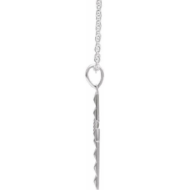 14k-white-pyramid-cross-20"-necklace