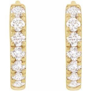 1/5 ct Lab-Grown Diamond Hoop Earrings