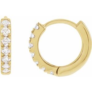 1/5 ct Lab-Grown Diamond Hoop Earrings