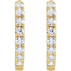 1/5 ct Lab-Grown Diamond Hoop Earrings