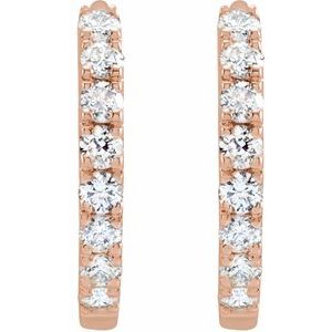 1/5 ct Lab-Grown Diamond Hoop Earrings