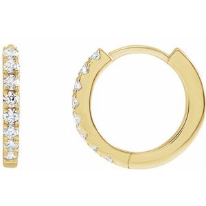 1/5 ct Lab-Grown Diamond Hoop Earrings