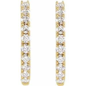 1/5 ct Lab-Grown Diamond Hoop Earrings