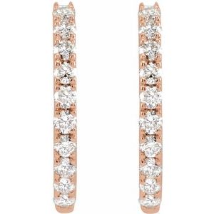 1/5 ct Lab-Grown Diamond Hoop Earrings