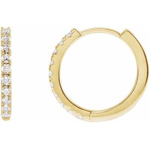 1/5 ct Lab-Grown Diamond Hoop Earrings