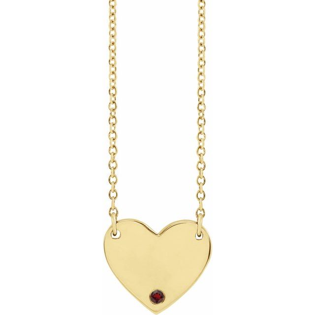 14k-yellow-natural-mozambique-garnet-engravable-heart-18"-necklace