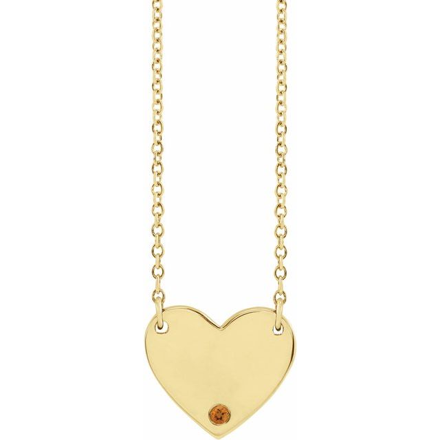 14k-yellow-natural-citrine-engravable-heart-18"-necklace