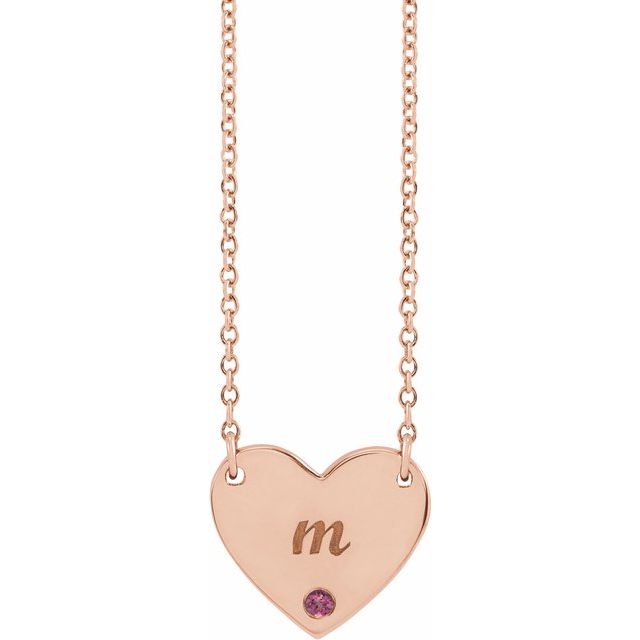 14k-rose-natural-pink-tourmaline-engravable-heart-18"-necklace