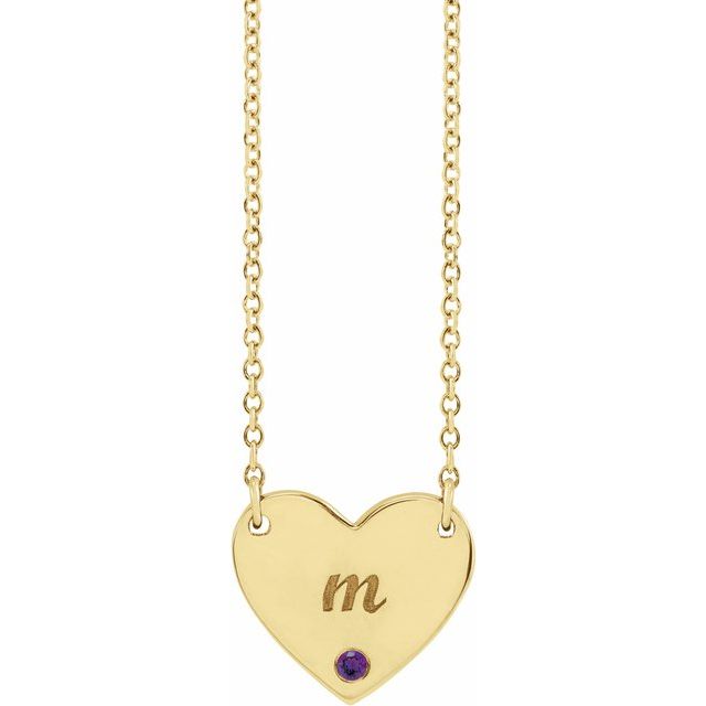 14k-yellow-natural-amethyst-engravable-heart-18"-necklace