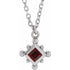 14k-white-natural-mozambique-garnet-bezel-set-beaded-16-18"-necklace