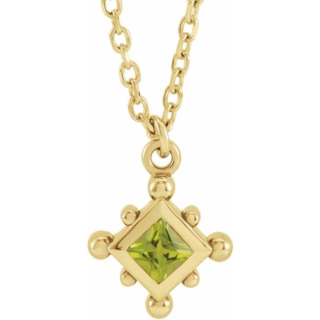14k-yellow-natural-peridot-bezel-set-beaded-16-18"-necklace