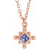 14k-rose-natural-tanzanite-bezel-set-beaded-16-18"-necklace