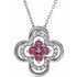 14k-white-natural-pink-tourmaline-&-.08-ctw-natural-diamond-clover-18"-necklace