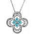 14k-white-natural-blue-zircon-&-.08-ctw-natural-diamond-clover-18"-necklace